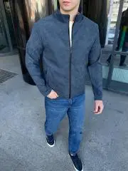 Вельветовая куртка Loro на молнии – классика на каждый день, Н5425 серая Н