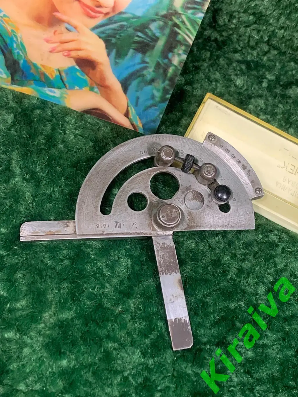 Угломер поворотный механический УПМ 2 СССР винтаж б/у Н1485Редкий экземпляр со 3