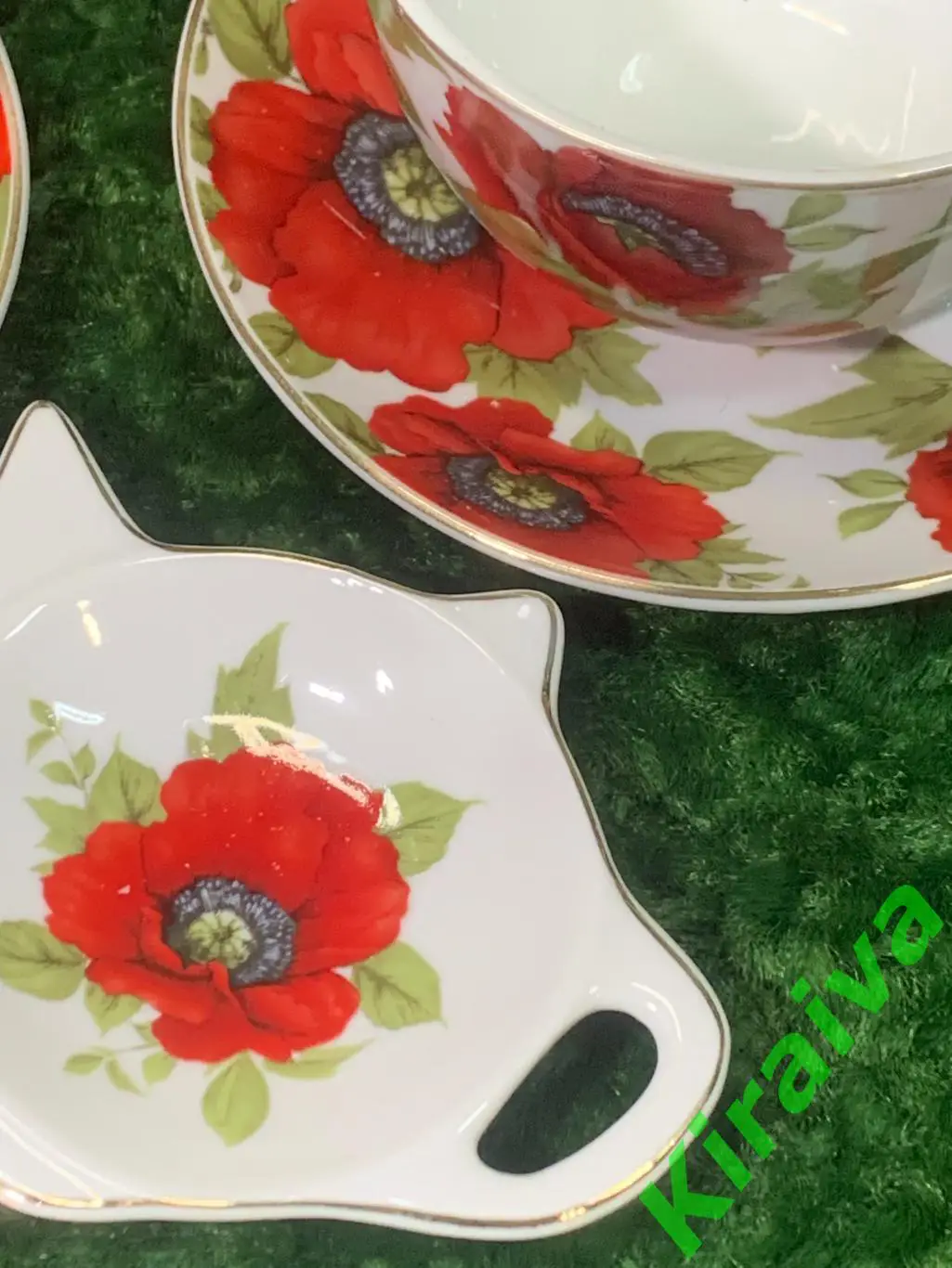 Подарочный чайный набор на 2 персоны с маками (6 предметов) ТМ Ideal&k Н4993Из 4