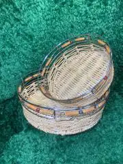 Набор плетёных хлебниц (2 шт), винтаж, СССР, 1960-е Н4996 фруктовницаРедкий об