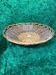 Плетеная хлебница круглая из лозы винтажная 28 см Н4997 б/уПлетеная хлебница и