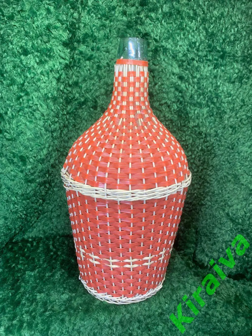 Сулея в пластиковой оплетке, 3 литра, СССР винный бутыль Н4998 Надёжная спутница