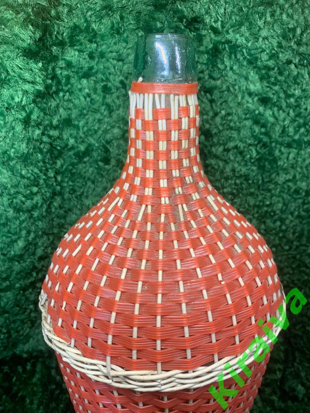 Сулея в пластиковой оплетке, 3 литра, СССР винный бутыль Н4998 Надёжная спутница 1