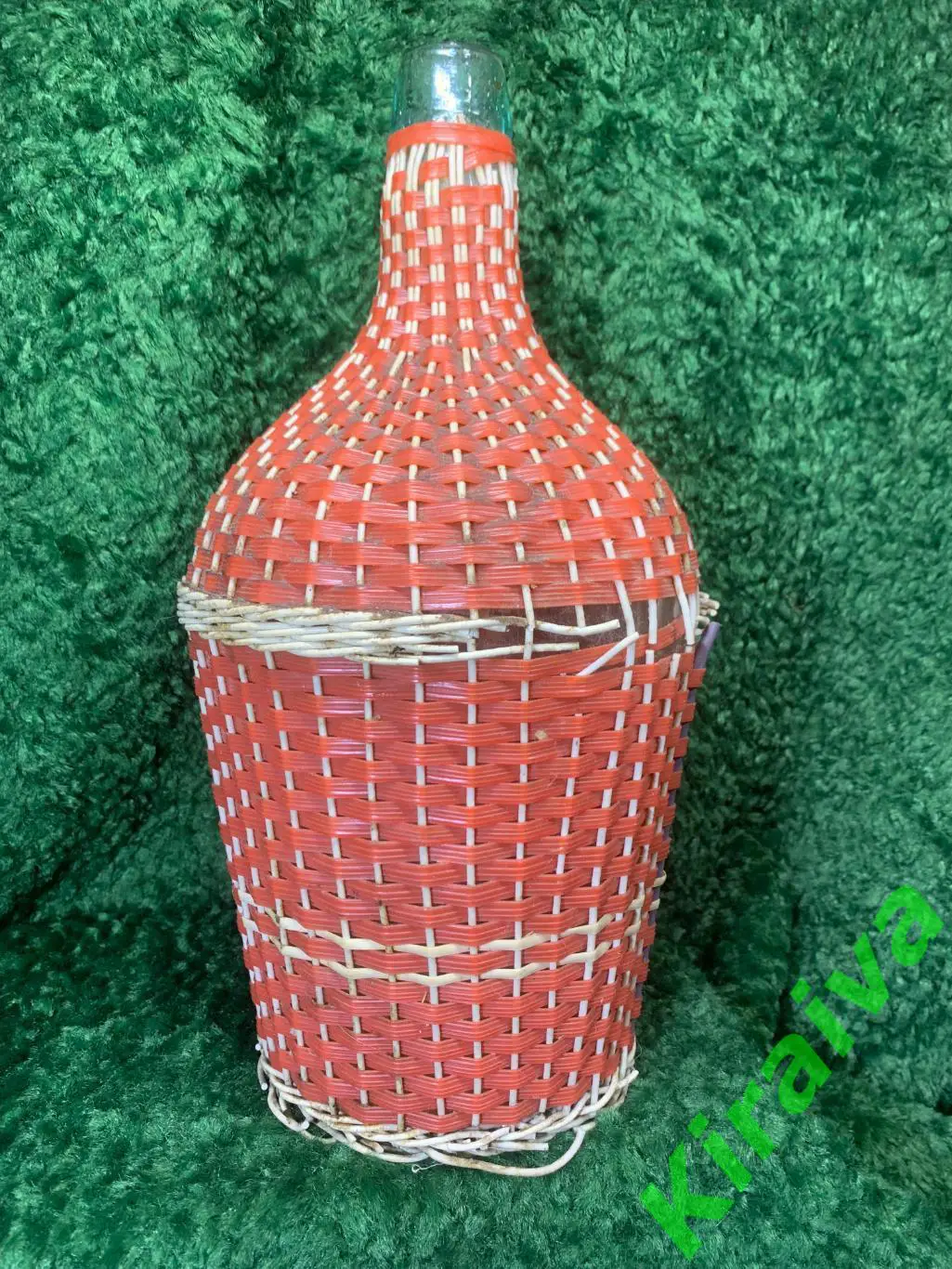 Сулея в пластиковой оплетке, 3 литра, СССР винный бутыль Н4998 Надёжная спутница 2