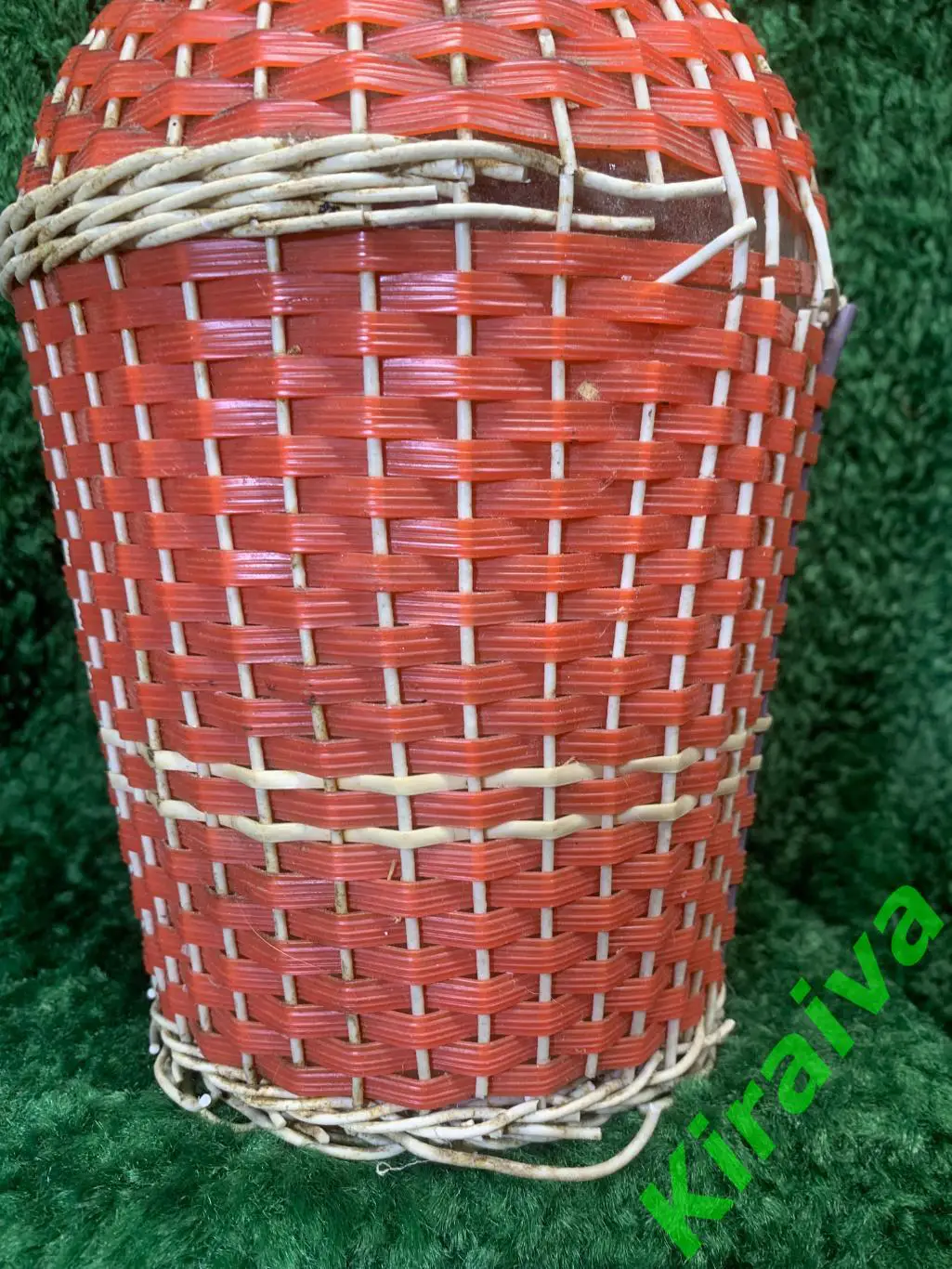 Сулея в пластиковой оплетке, 3 литра, СССР винный бутыль Н4998 Надёжная спутница 3