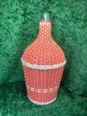 Сулея в пластиковой оплетке, 3 литра, СССР винный бутыль Н4998 Надёжная спутница