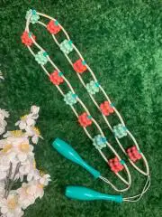 Массажер пластиковый ленточно-роликовый для спины ног тела ребристые шарик Н8022