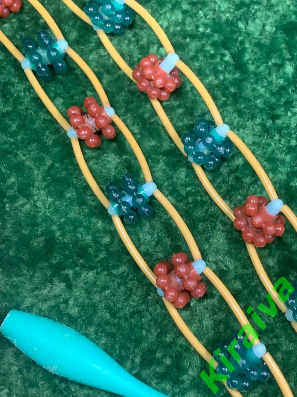 Массажер пластиковый ленточно-роликовый для спины ног тела ребристые шарик Н8023 2