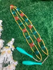 Массажер пластиковый ленточно-роликовый для спины ног тела ребристые шарик Н8023