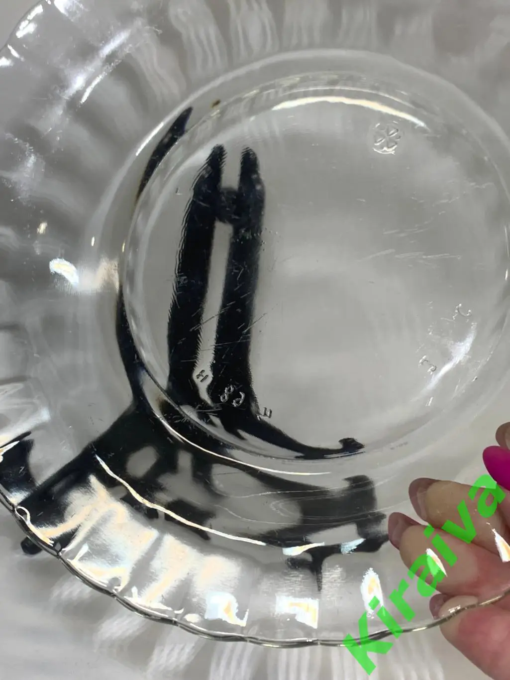 Стеклянная суповая тарелка ? 23 см — прозрачная Н1517Простая и универсальная с 2