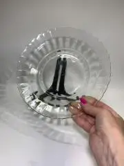 Стеклянная суповая тарелка ? 23 см — прозрачная Н1517Простая и универсальная с