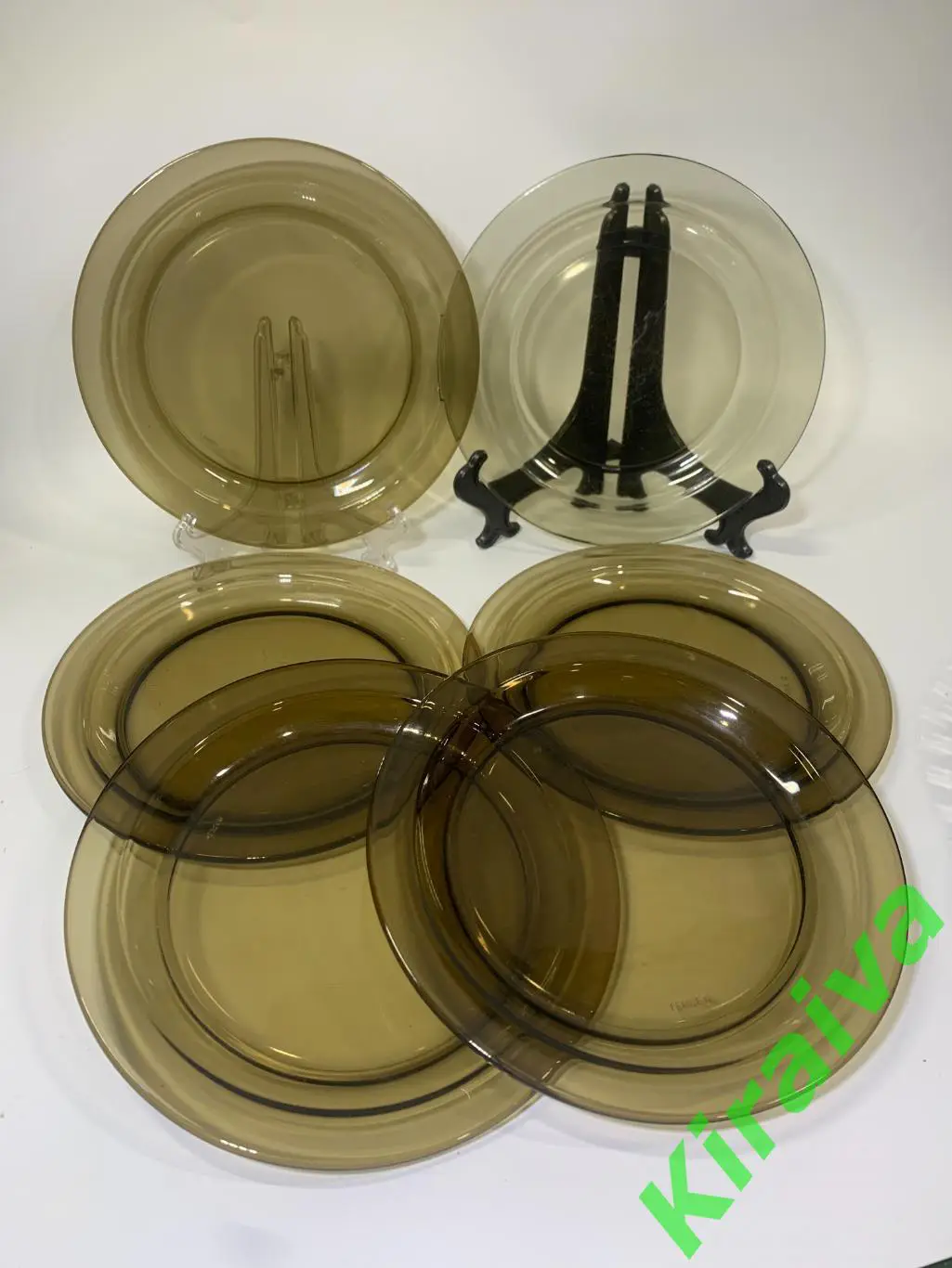 Тарелка обеденная Vereco France, ? 19 см — дымчатое стекло Н1521 десертнаяЦен