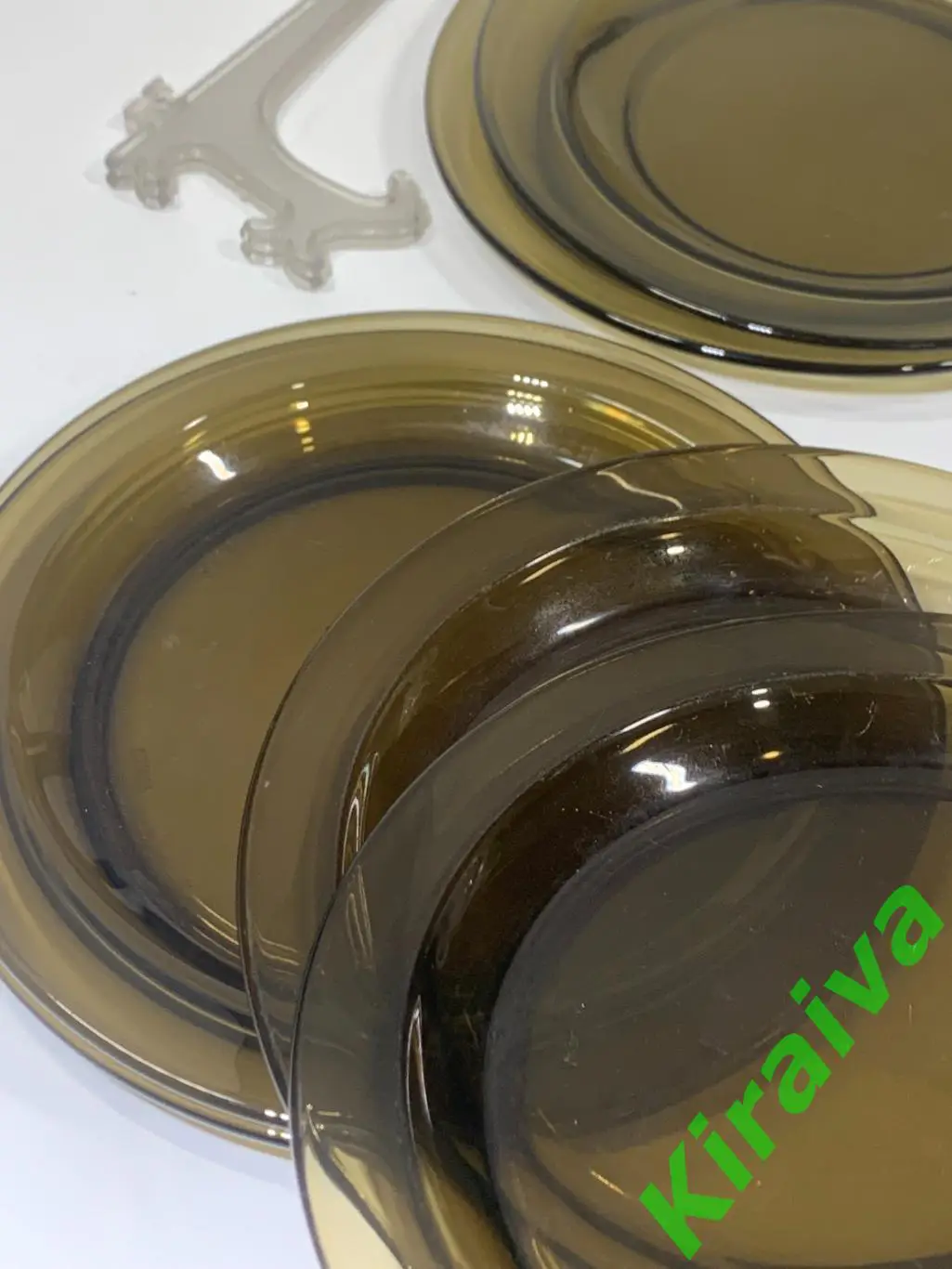 Тарелка обеденная Vereco France, ? 19 см — дымчатое стекло Н1521 десертнаяЦен 7