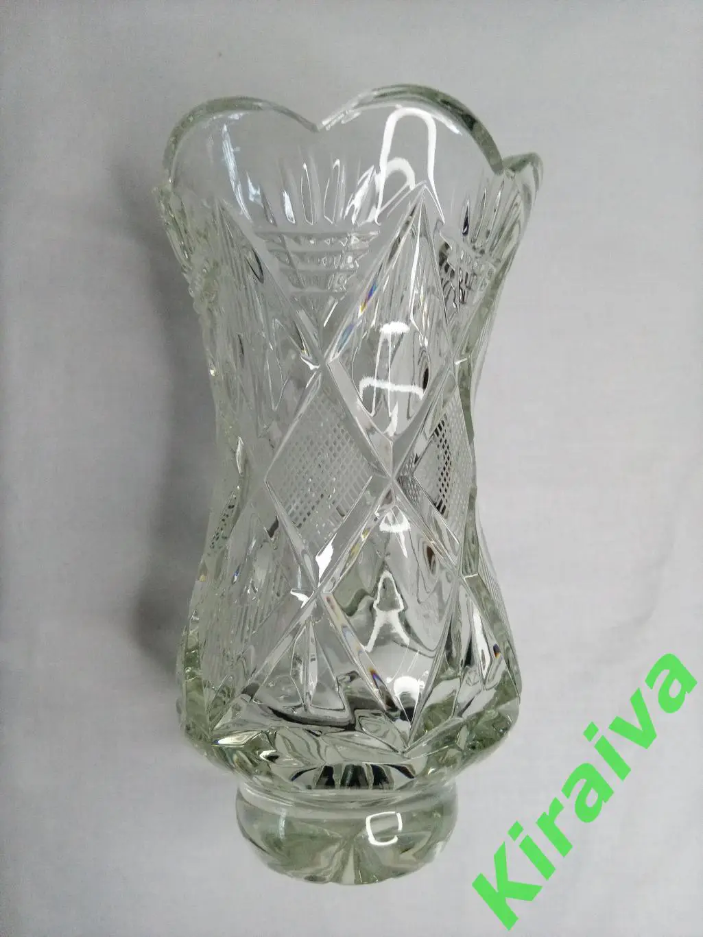 Ваза для цветов 50-е хрусталь ???? Н786 советский винтаж сссрВысота-18 см.Ваше