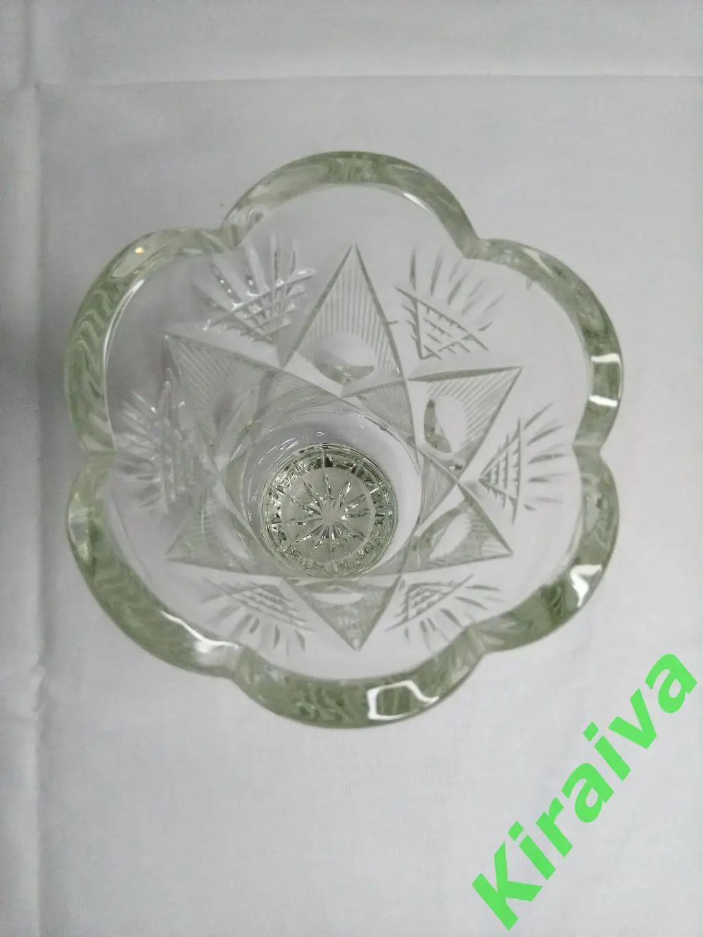 Ваза для цветов 50-е хрусталь ???? Н786 советский винтаж сссрВысота-18 см.Ваше 2
