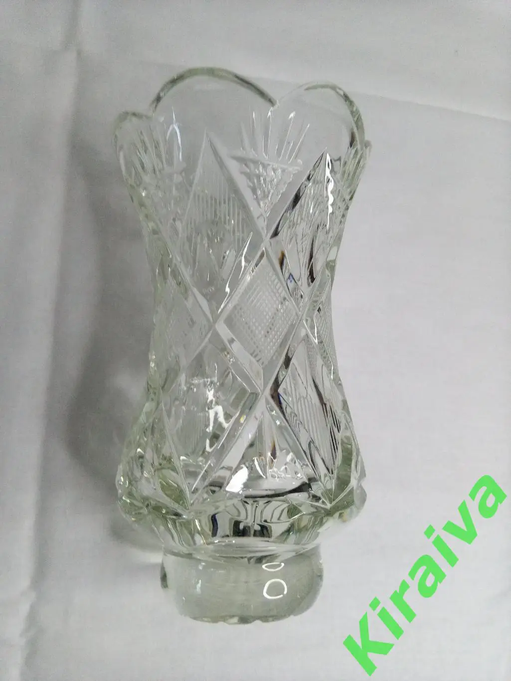 Ваза для цветов 50-е хрусталь ???? Н786 советский винтаж сссрВысота-18 см.Ваше 6