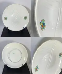 Большая тарелка, 60–70-х г. Блюдо Буди винтажное, ? 24,4 см, фарфор СССР Н1530