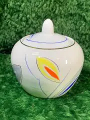 Винтажная сахарница 1960-е гг. фарфоровая 500 мл. Барановский фз роспись Н1537