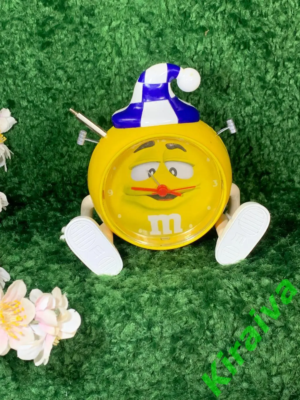 ???? Часы-будильник M&M’s Жёлтый — оригинальные, рабочие, на батарейке, б/у Н1542 1