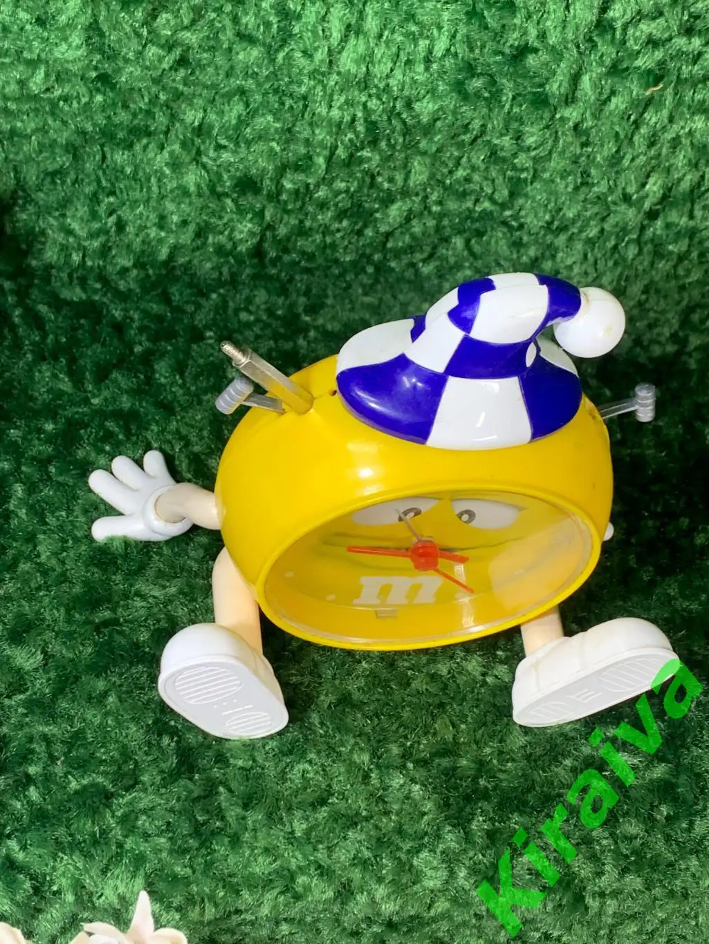 ???? Часы-будильник M&M’s Жёлтый — оригинальные, рабочие, на батарейке, б/у Н1542 3