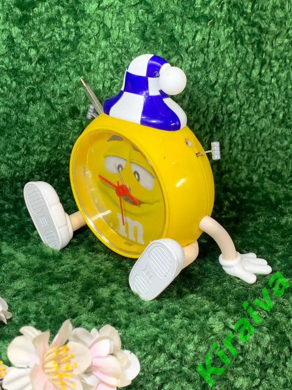 ???? Часы-будильник M&M’s Жёлтый — оригинальные, рабочие, на батарейке, б/у Н1542