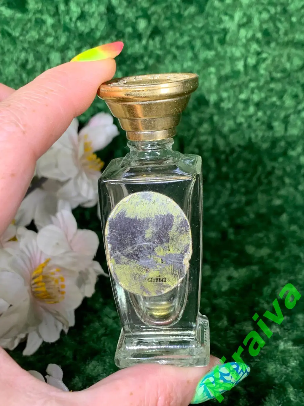 Старинный пустой флакон от духов Злата — коллекционный экземпляр Н1544Изящны 5