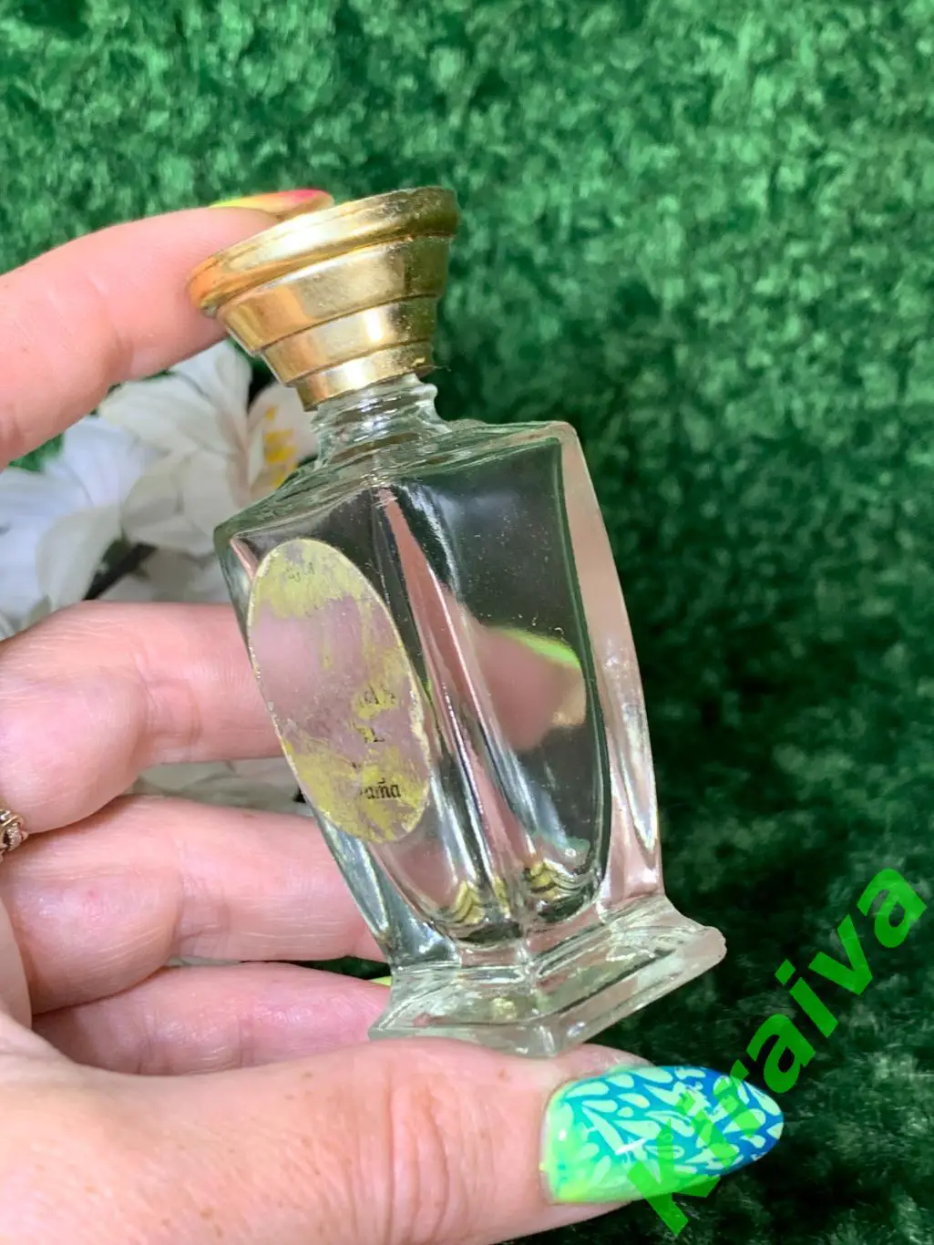 Старинный пустой флакон от духов Злата — коллекционный экземпляр Н1544Изящны 7