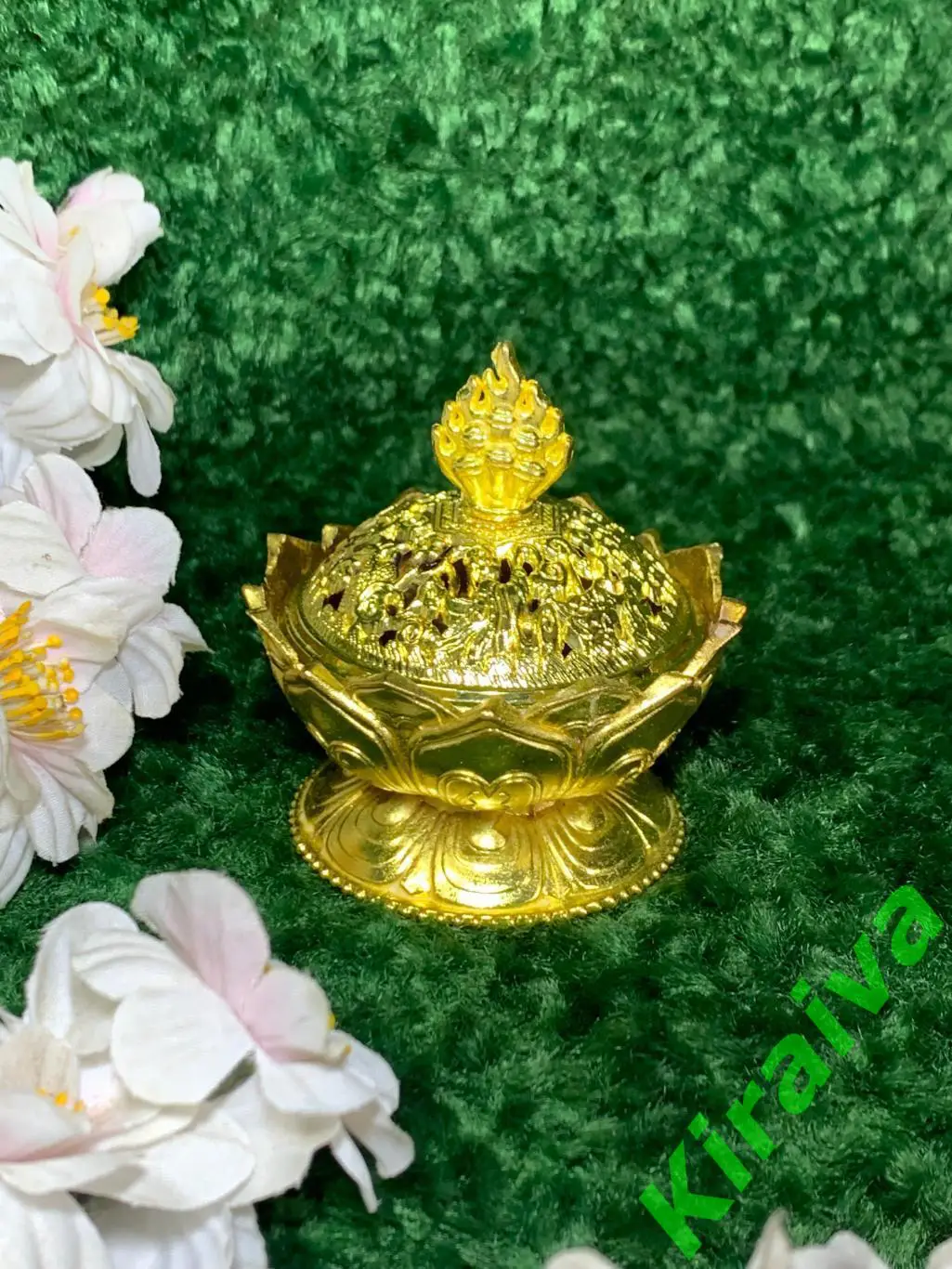 Золотые россыпи шкатулка музыкальная пудреница винтаж Н1832 СССР кобальтового цв 3