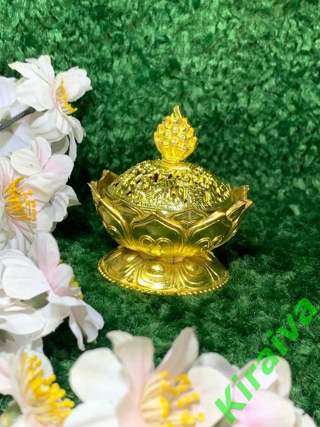 Золотые россыпи шкатулка музыкальная пудреница винтаж Н1832 СССР кобальтового цв 4