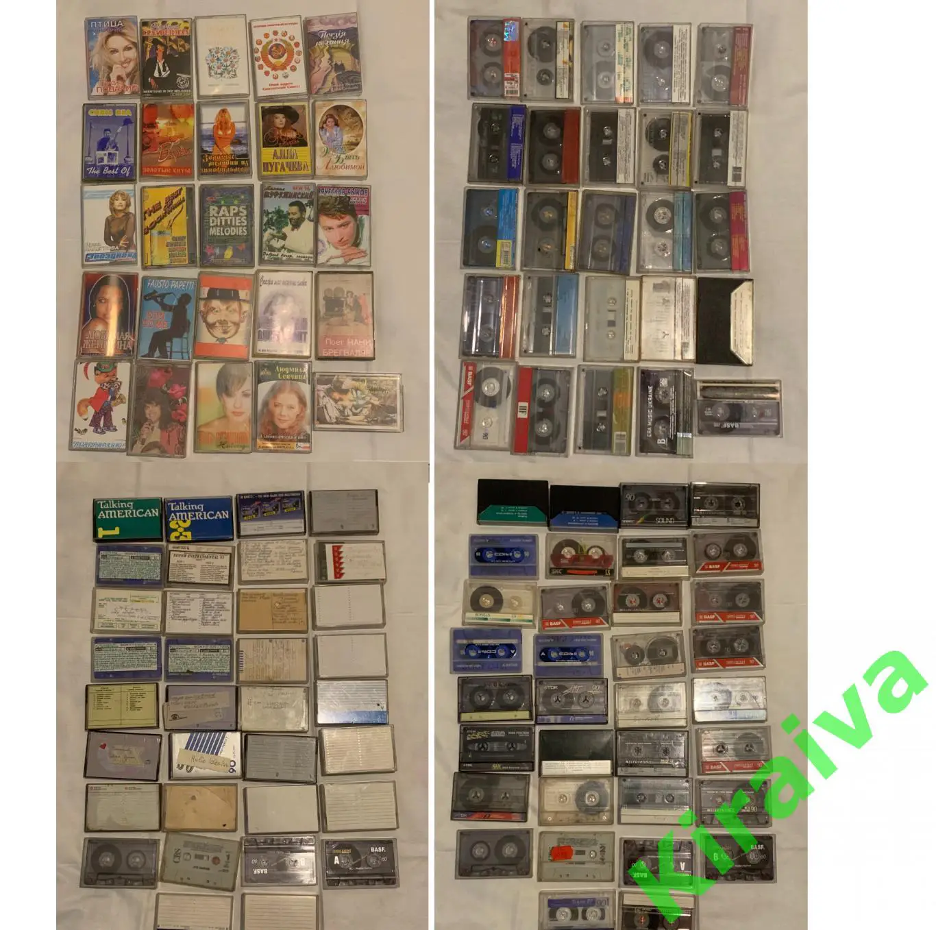 Коллекция аудиокассет — компакт музыка, обучение, ретро-архив 59 штук Н1560