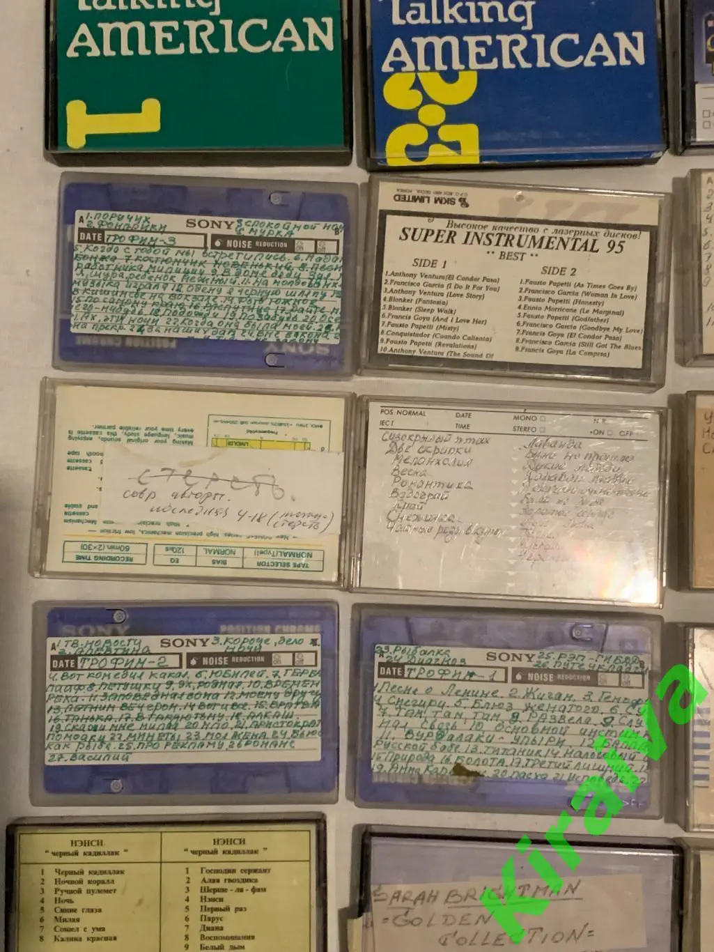 Коллекция аудиокассет — компакт музыка, обучение, ретро-архив 59 штук Н1560 4