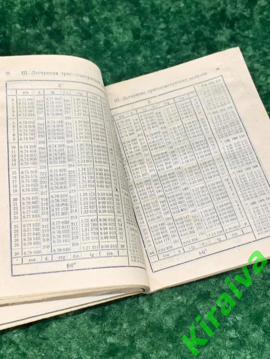 Книга учебник Пятизначные таблицы логаритмов чисел і тригонометричних величин 4