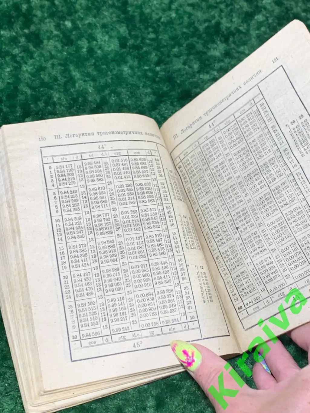 Книга учебник Пятизначные таблицы логаритмов чисел і тригонометричних величин 5