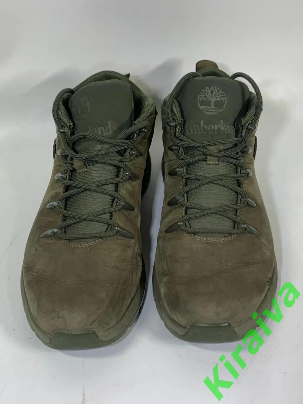 Ботинки Timberland хаки, размер 42 (стелька 27,5 см), натуральный нубук, б/у Н15 2