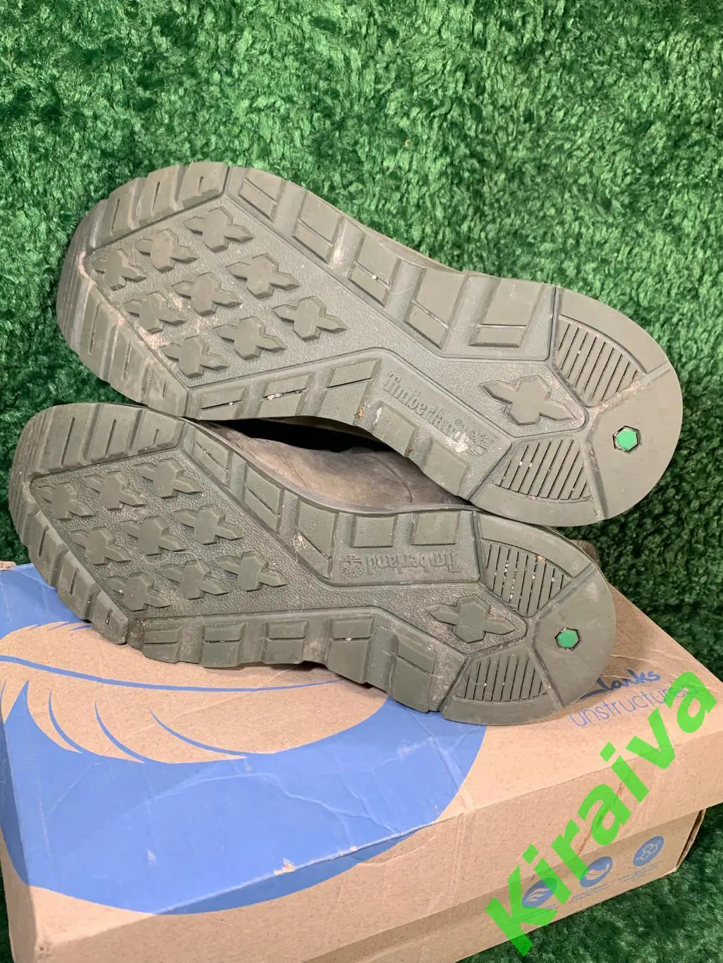 Ботинки Timberland хаки, размер 42 (стелька 27,5 см), натуральный нубук, б/у Н15 7