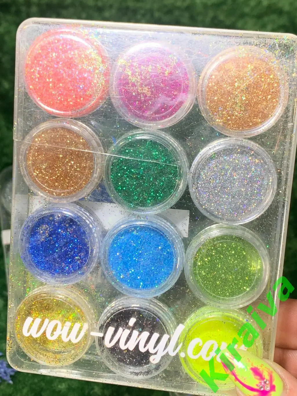 Набор блесток (глиттеров) для дизайна ногтей, макияжа и временных тату — 32 шт., 2