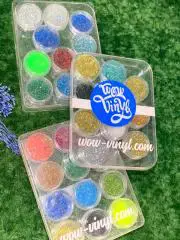 Набор блесток (глиттеров) для дизайна ногтей, макияжа и временных тату — 32 шт.,