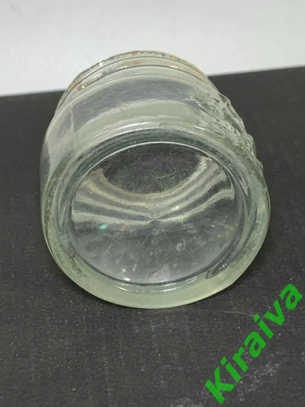 Антикварная стеклянная баночка Царизм с гербом Российской Империи Н1595Редкая 3