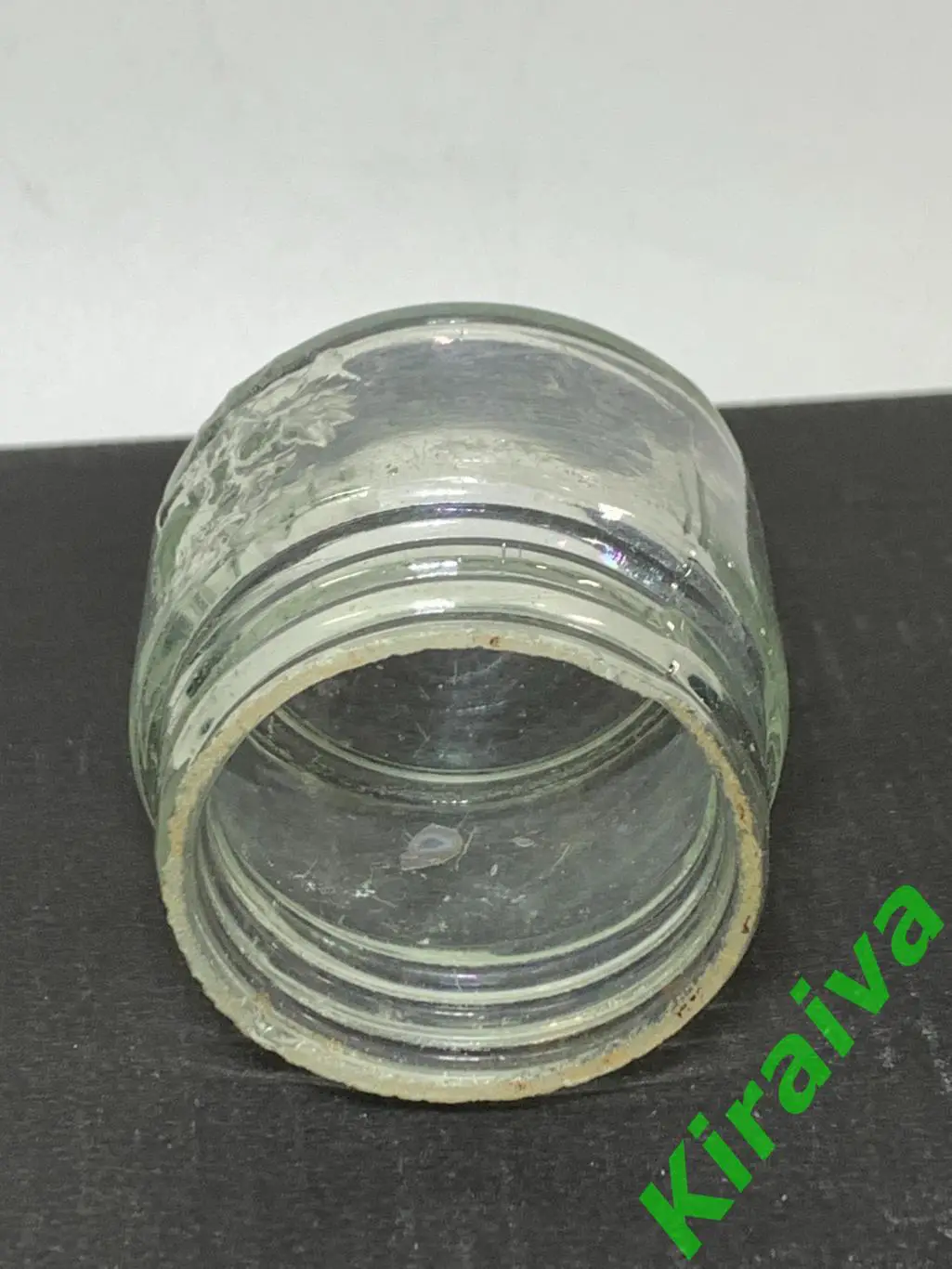 Антикварная стеклянная баночка Царизм с гербом Российской Империи Н1595Редкая 4