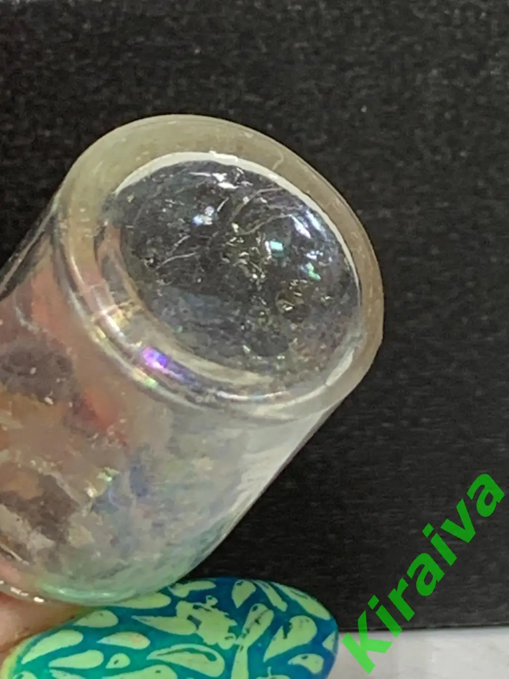 Антикварная миниатюрная стеклянная бутылочка «Царская Россия» РИО 1917 г Н1597 3