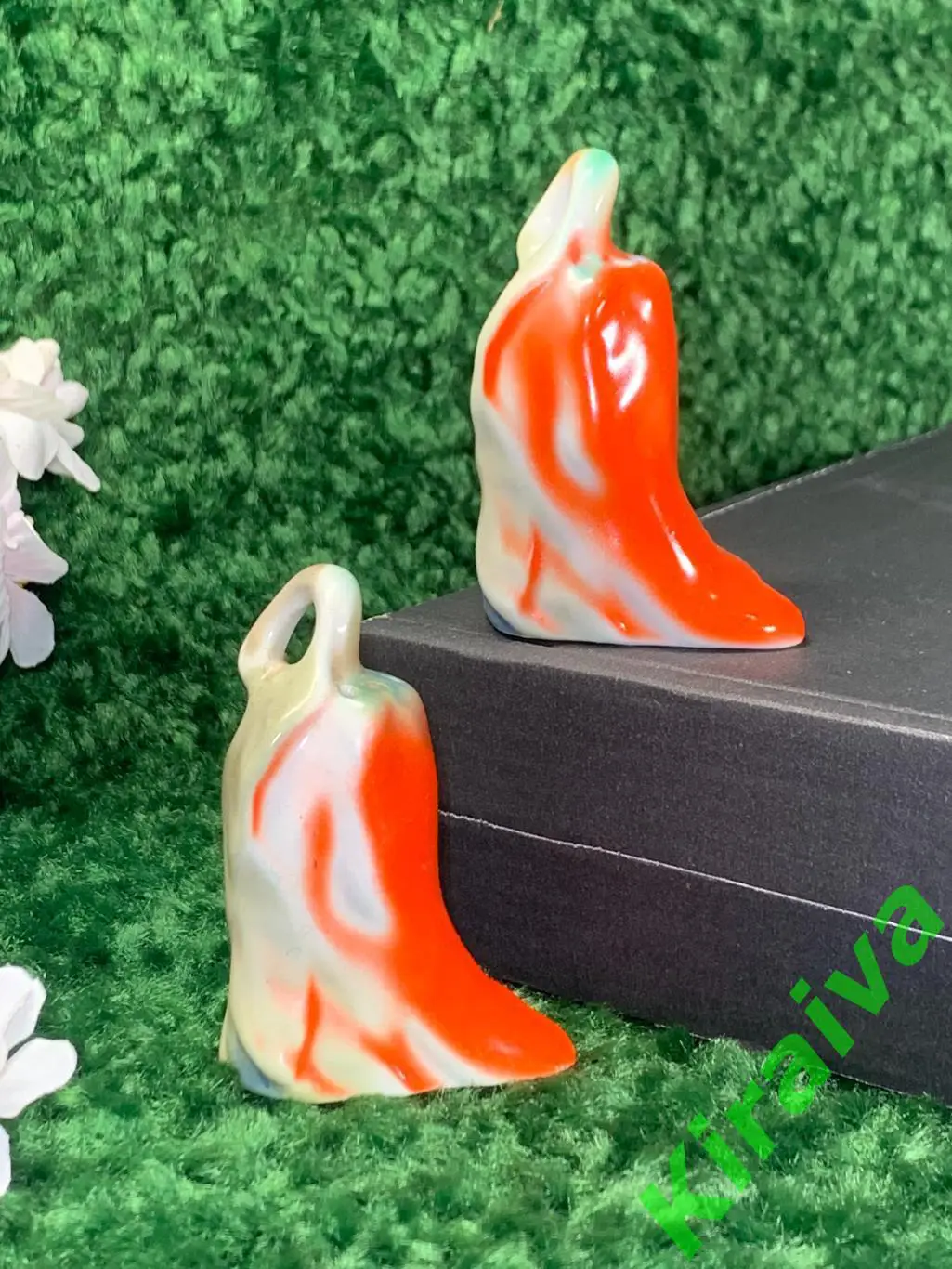 Солонка / перечница фарфоровая в виде статуэтки перец для специй 7 см Н4533,1