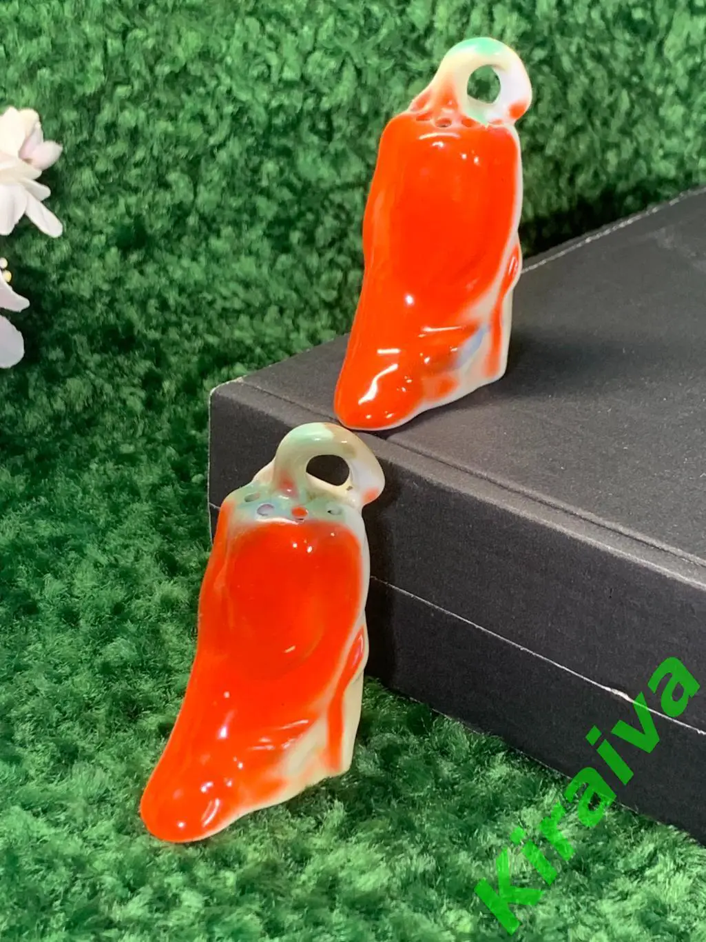 Солонка / перечница фарфоровая в виде статуэтки перец для специй 7 см Н4533,1 3