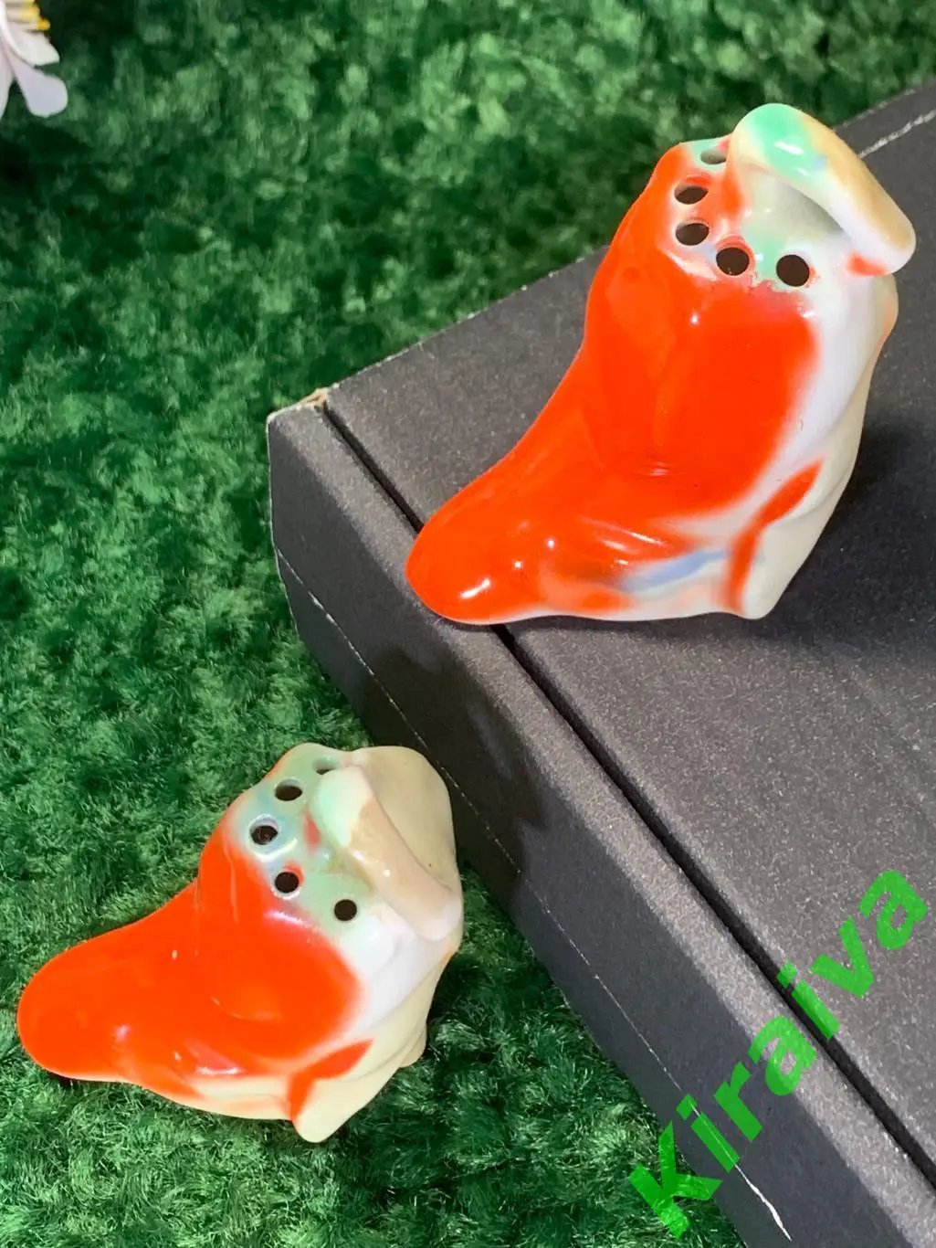 Солонка / перечница фарфоровая в виде статуэтки перец для специй 7 см Н4533,1 5