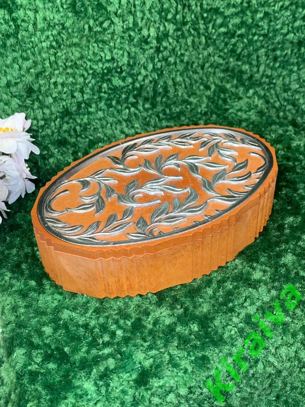 Винтажная шкатулка СССР с объёмным декором| Пластик/Бакелит Астель Н1717Редкая 2