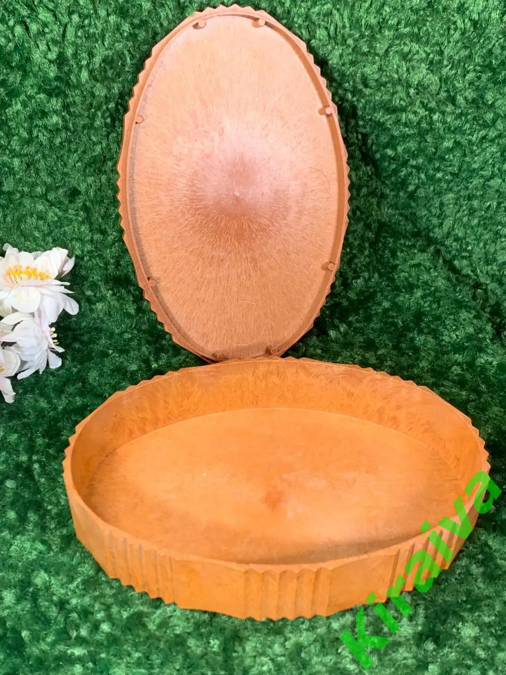 Винтажная шкатулка СССР с объёмным декором| Пластик/Бакелит Астель Н1717Редкая 3