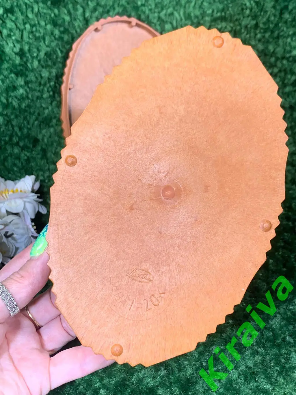 Винтажная шкатулка СССР с объёмным декором| Пластик/Бакелит Астель Н1717Редкая 4