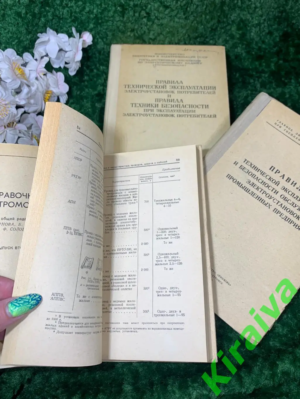 Набор из 3-х винтажных технических книг по электроустановкам и безопасност Н1720 3