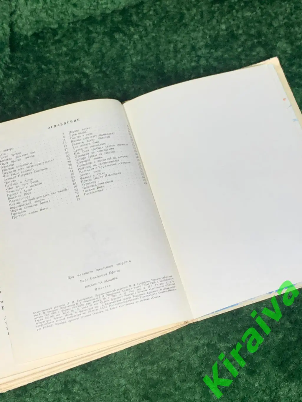 Книга детская литература, повесть о дружбе Письмо на панцире Ефетов 1976 Н1742 7