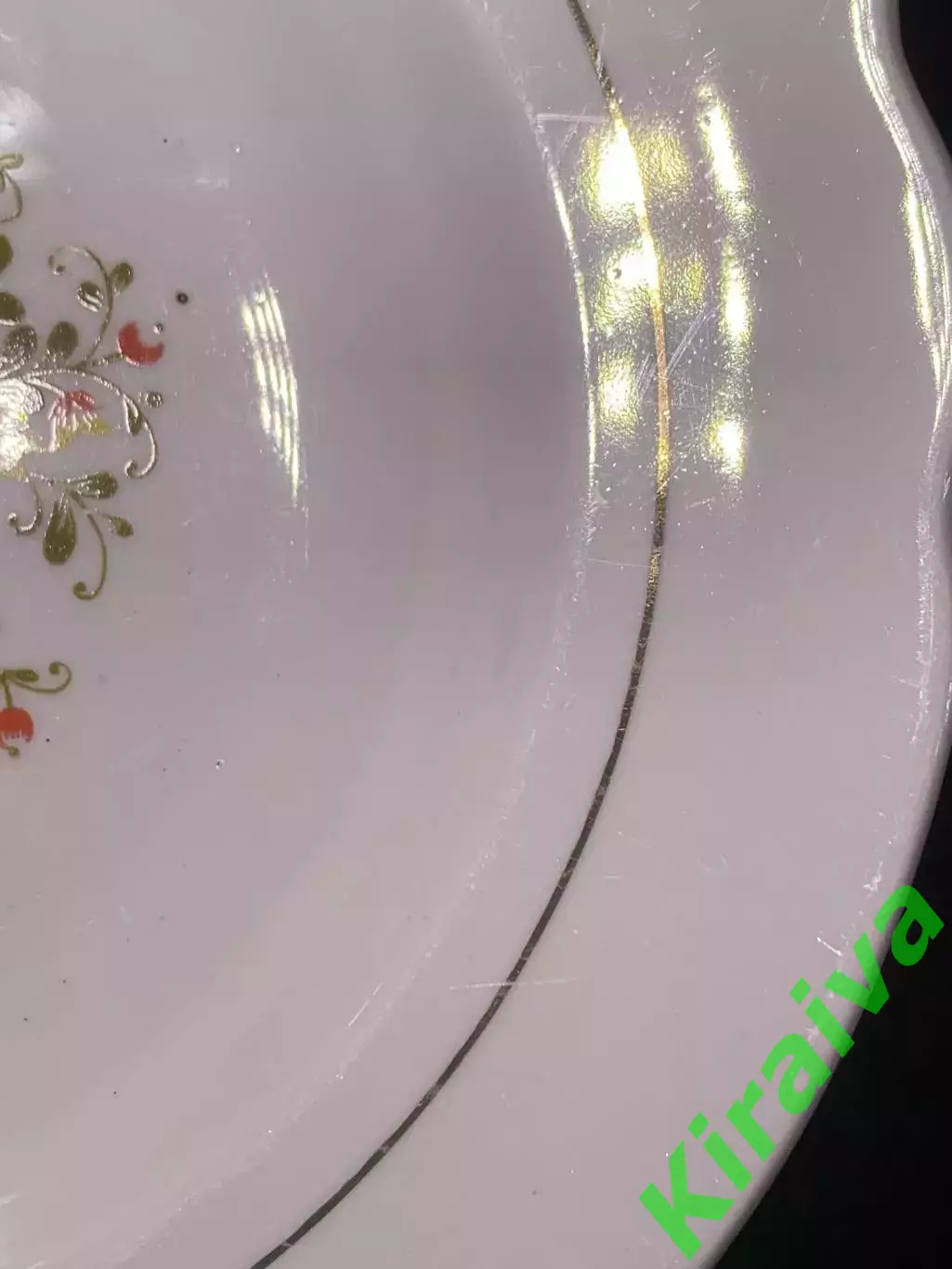 Тарелка суповая фарфоровая Коростень винтаж СССР, 24 см Н1785 3