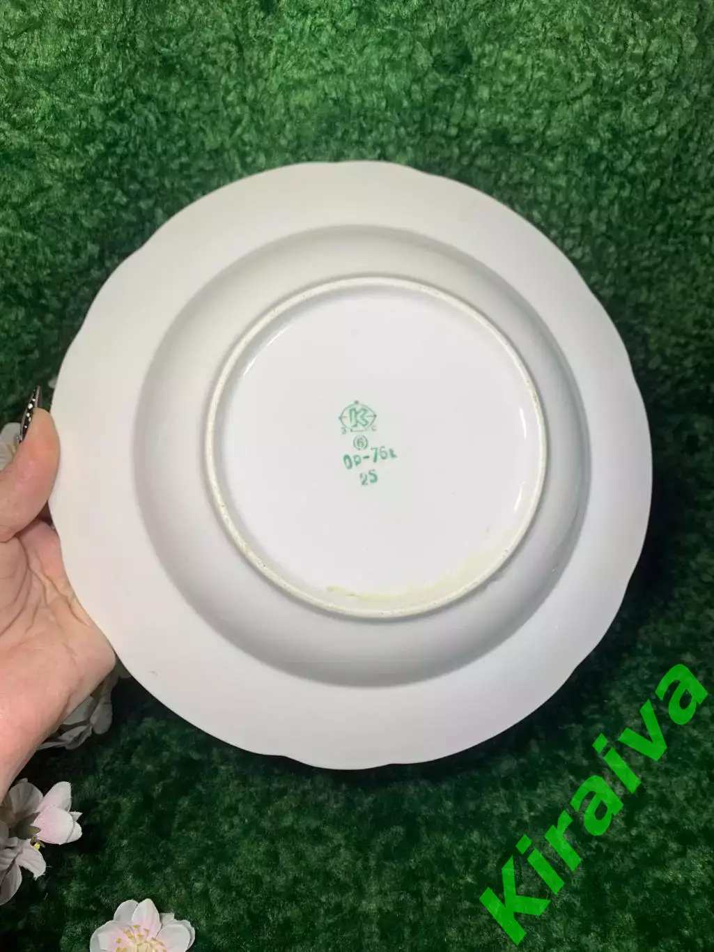 Тарелка суповая фарфоровая Коростень винтаж СССР, 24 см Н1785 4